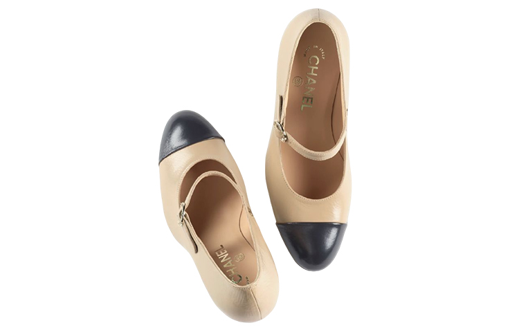 (W) Chanel Goat Skin High Heels 'Beige' 圖 4