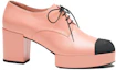 Order (W) Chanel Ziegenleder Rundzehen Schnürschuh Chunky Absatz ''Pink'' G45262-B14527-NS372