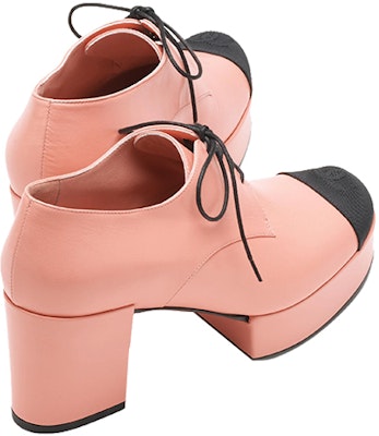 (Women) Chanel Goat Skin Round Toe Lace-Up Chunky Heel 'Pink' G45262-B14527-NS372 Shop (Women) Chanel Goat Skin Round Toe Lace-Up Chunky Heel 'Pink' G45262-B14527-NS372