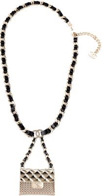 (Women) CHANEL Gold & Black Lambskin Chain Belt Bag for Women. AB6158-B05630-NC343 Lookbook (Women) CHANEL Gold & Black Lambskin Chain Belt Bag for Women. AB6158-B05630-NC343