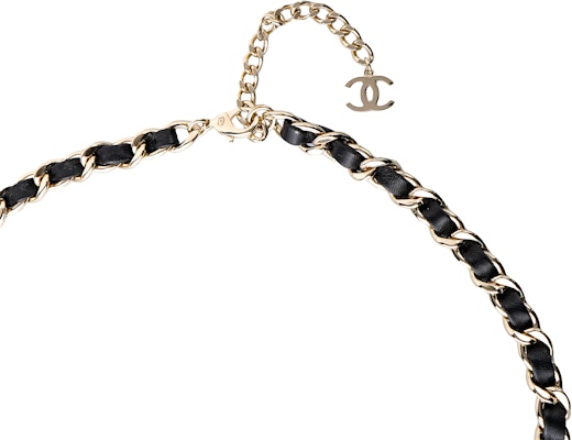 (Women) CHANEL Gold & Black Lambskin Chain Belt Bag for Women. AB6158-B05630-NC343 Details for (Women) CHANEL Gold & Black Lambskin Chain Belt Bag for Women. AB6158-B05630-NC343