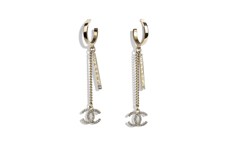 (Women) CHANEL Gold & Crystal Metal Earrings AB6077-B05265-NB857 圖 2