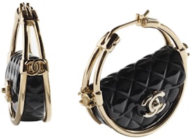 (Women) CHANEL Gold/Black Trendy Stylish Earrings 23C AB9850B09915 NL694UNI (Women) CHANEL Gold/Black Trendy Stylish Earrings 23C AB9850B09915 NL694UNI