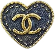 (Women) CHANEL Gold Double-C Heart Brooch Large 5cm - 24P Collection ABC728-B15375-NU456 (Women) CHANEL Gold Double-C Heart Brooch Large 5cm - 24P Collection ABC728-B15375-NU456