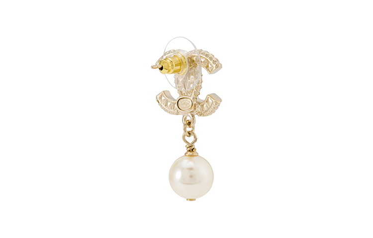 (Women) CHANEL Gold Double-C Metal Pearl Earrings for Women A86506 圖 4
