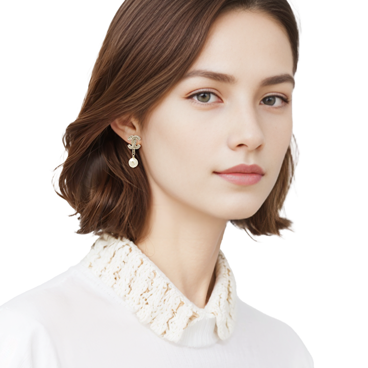 (Women) CHANEL Gold Double-C Metal Pearl Earrings for Women A86506 圖 5