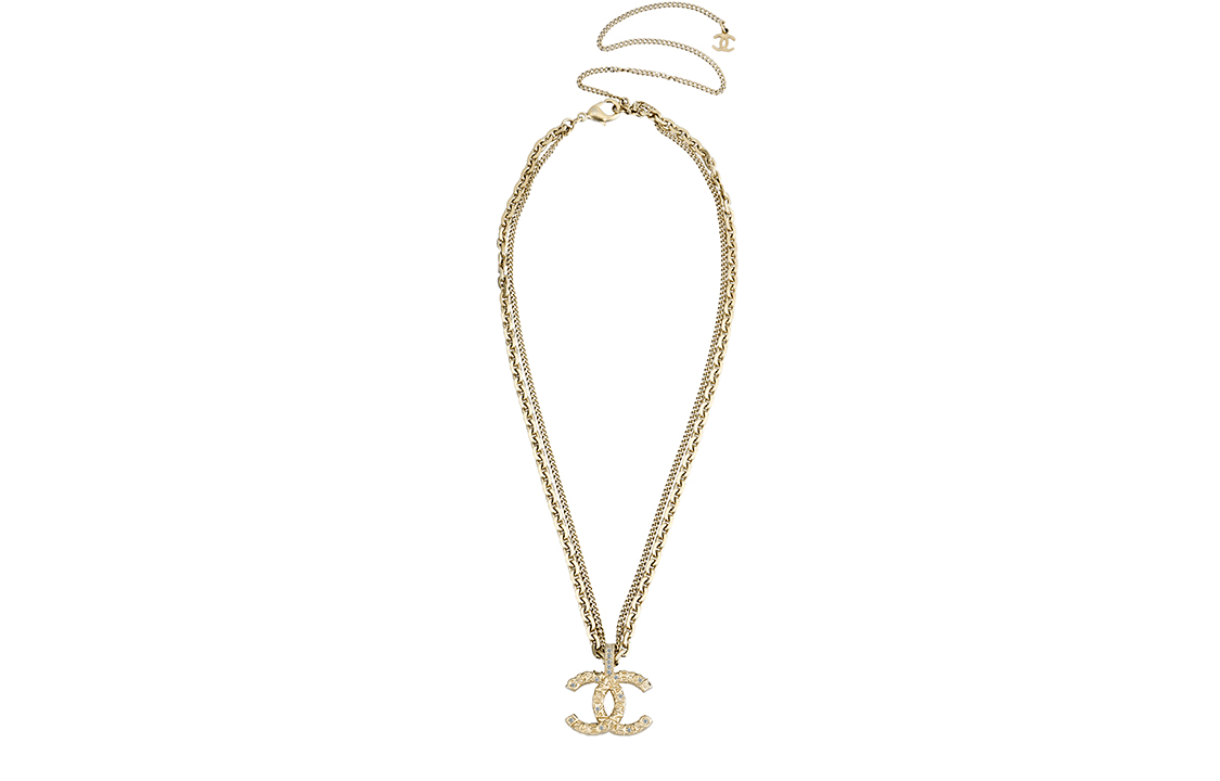 (Women) CHANEL Gold Double C Embossed Metal Necklace for Women Gold AB6095-B05288-NB905 圖 3