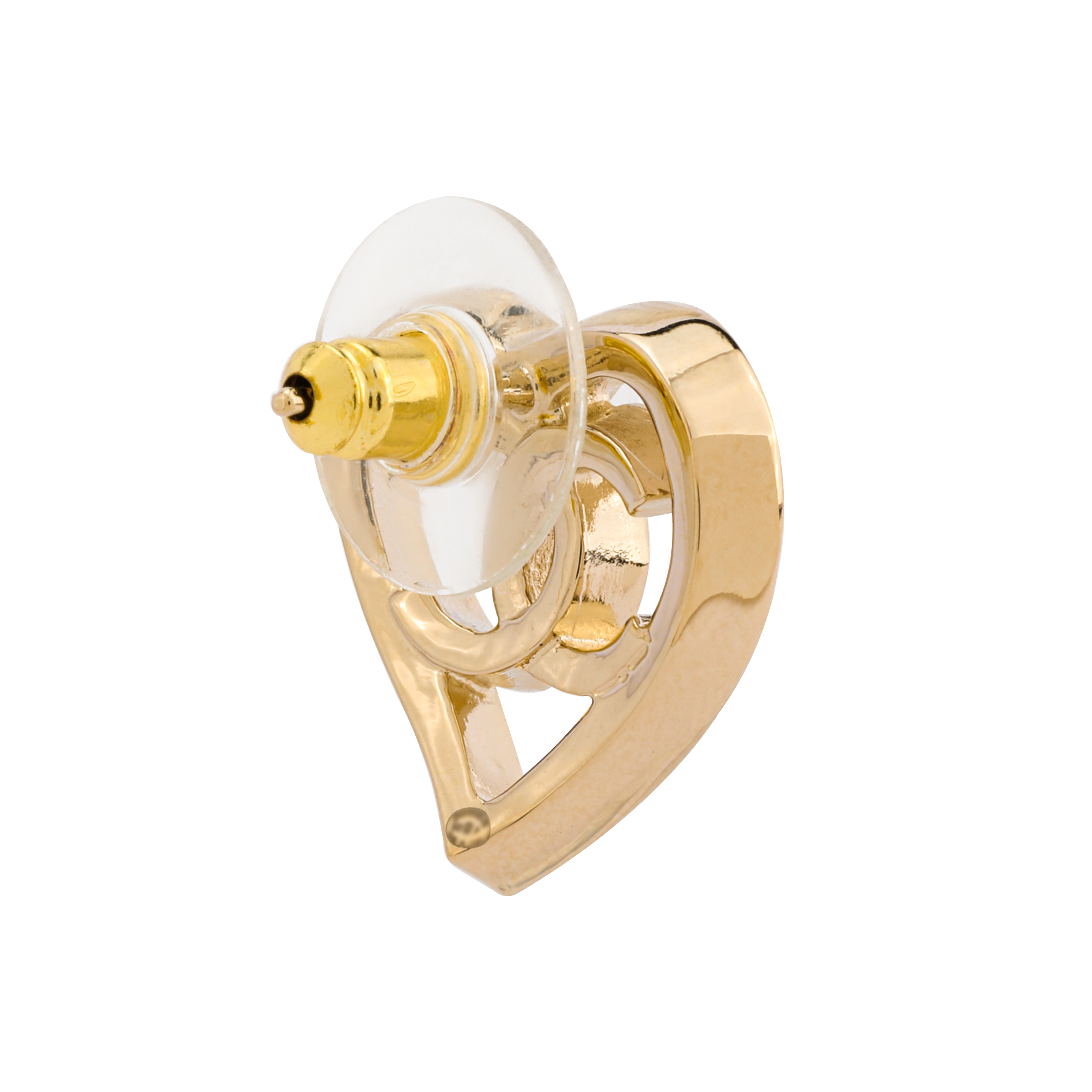 (Women) CHANEL Gold Double C Hollow Heart Earrings for Women AB7882-B07713-NG966 圖 3