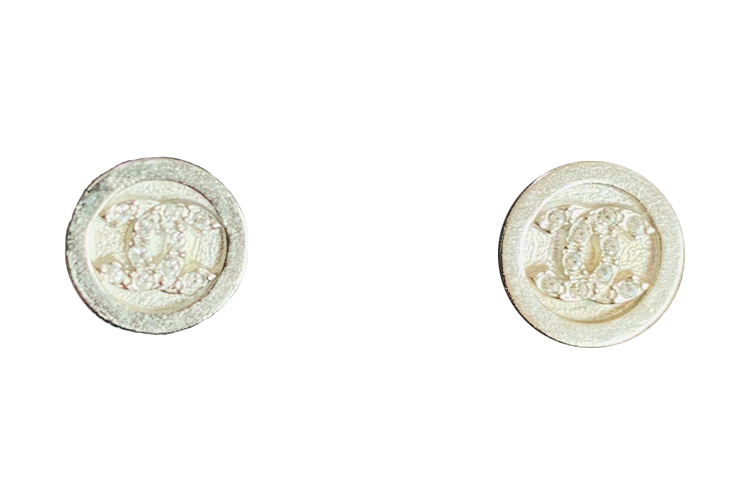 (Women) CHANEL Gold Double C Rhinestone Coin Earrings. AB6878-B06561-NF088 圖 2