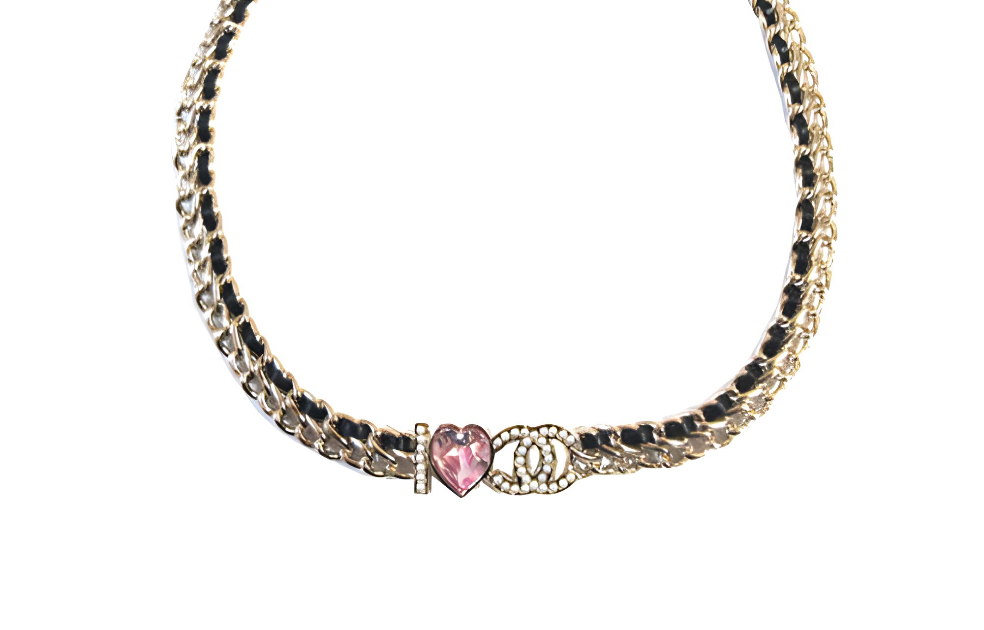 (Women) CHANEL Gold Heart-shaped Logo Pendant Necklace for Women AB8631B08569