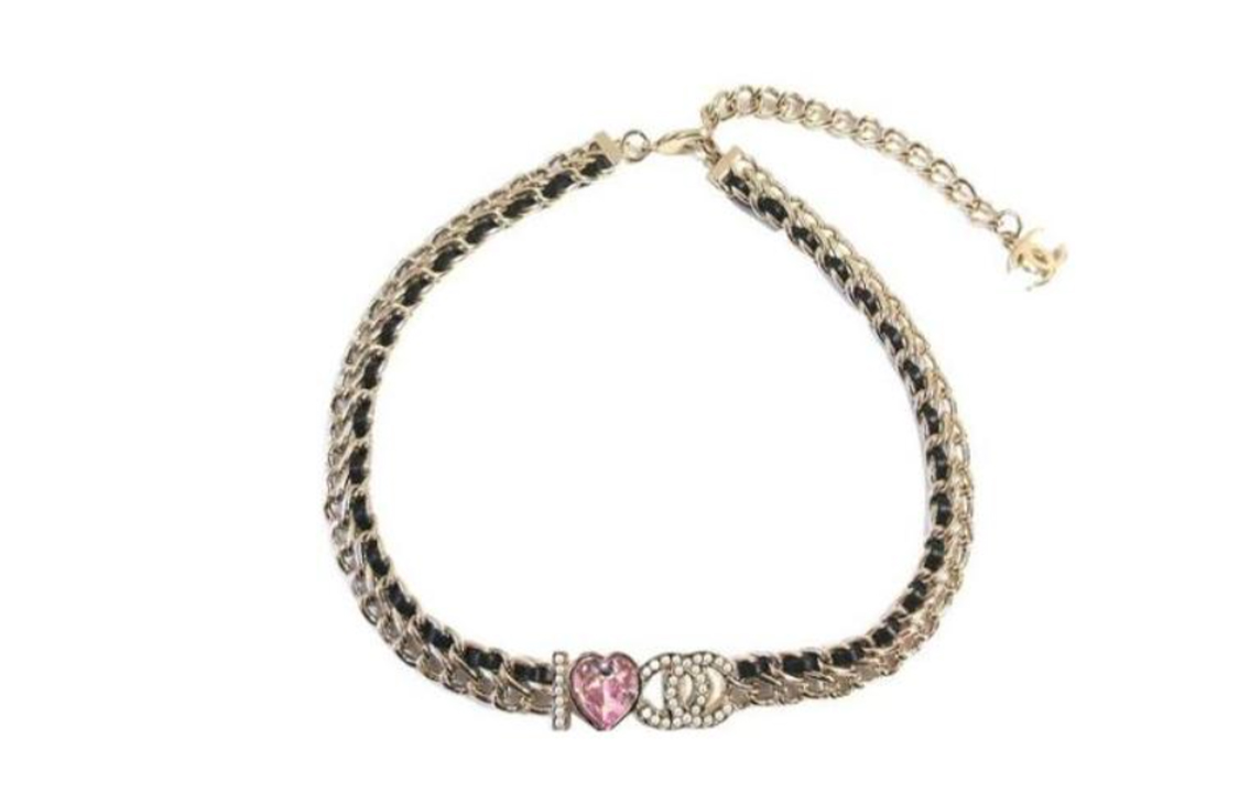 (Women) CHANEL Gold Heart-shaped Logo Pendant Necklace for Women AB8631B08569 圖 4