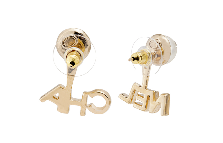 (Women) CHANEL Gold Logo Earrings with Faux Pearl & Rhinestones for Women AB6484-B06148-ND176 圖 3