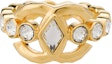 Buy (Women) CHANEL Gold Metal Letter Logo Minimalist Fashion Ring for Women. AB9933B09972NM120