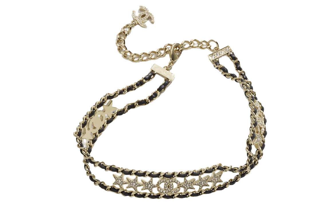 Order (W) CHANEL 金屬水鑽羊皮項鍊 女款 AB9808-B09817-NL525