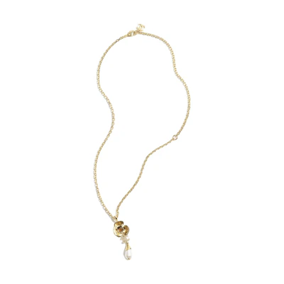 (Women) CHANEL Gold Pendant Necklace with Pearls, Crystals, Resin & Glass - S/S 24. ABD296-B16660-NX993