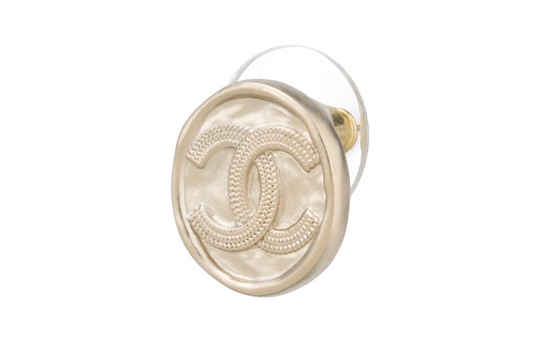 (Women) CHANEL Gold Round Stud Earrings for Women AB7964-B07818-NH237 圖 3