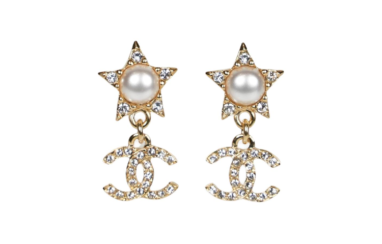 (Women) CHANEL Gold Star Design Pearl Rhinestone Earrings for Women. ABC657B15367NU447 圖 2