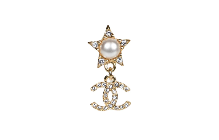 (Women) CHANEL Gold Star Design Pearl Rhinestone Earrings for Women. ABC657B15367NU447 圖 3