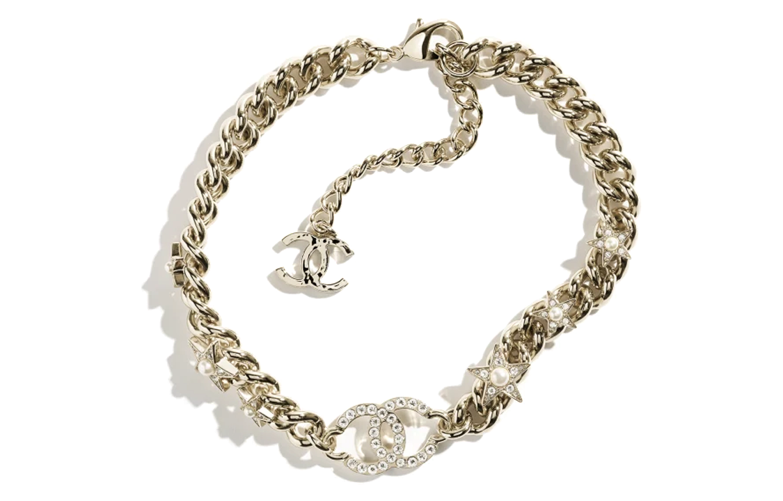 (Women) CHANEL Gold Star Pendant Necklace with Faux Pearls and Rhinestones for Women. ABC941-B16070-NW151 圖 2