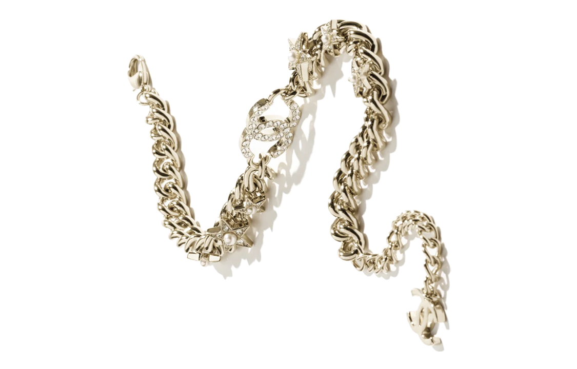 (Women) CHANEL Gold Star Pendant Necklace with Faux Pearls and Rhinestones for Women. ABC941-B16070-NW151 圖 4