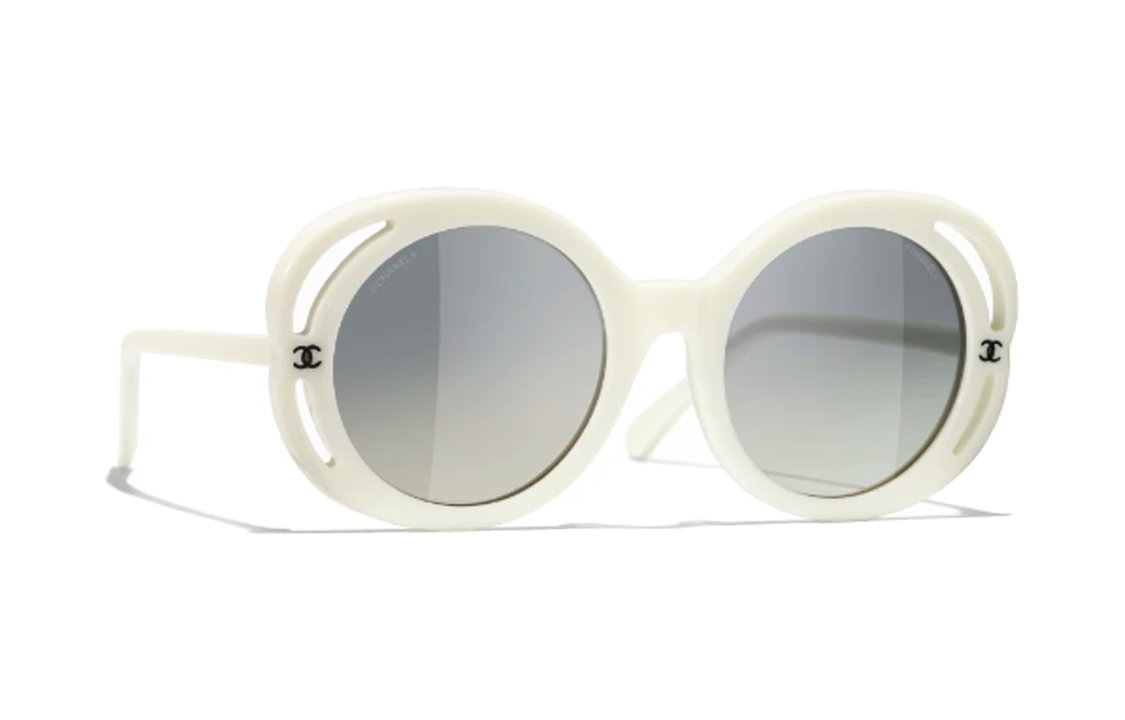 (Women) CHANEL Gradient Lens Beige Irregular Acetate Sunglasses for Women. A71572 X08101 S1255 圖 3