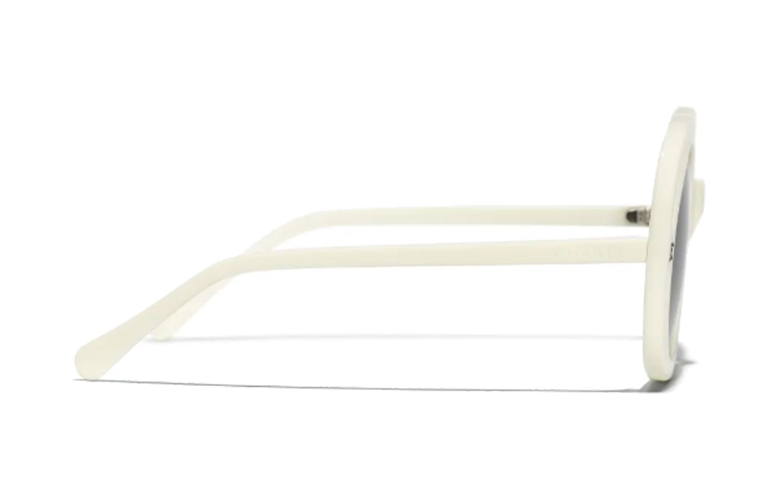 (Women) CHANEL Gradient Lens Beige Irregular Acetate Sunglasses for Women. A71572 X08101 S1255 圖 5