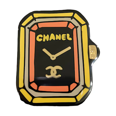 (Women) CHANEL Graffiti Pattern Brooch for Women in Black. ABB395-B13569-NQ129