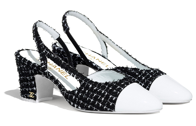 (W) Chanel Grosgrain and Patent Calfskin High Heels 'Black and White Ribbon' 圖 2