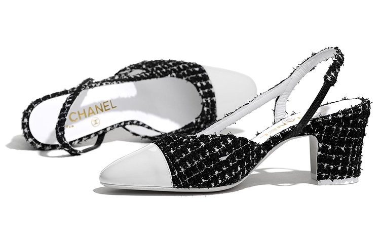 (W) Chanel Grosgrain and Patent Calfskin High Heels 'Black and White Ribbon' 圖 3