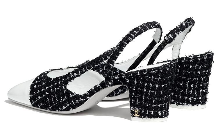 (W) Chanel Grosgrain and Patent Calfskin High Heels 'Black and White Ribbon' 圖 4