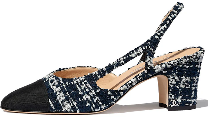 (W) Chanel Grosgrain Cap-Toe Slingback 'Biru Tua' G31318-Y53818-K2192 Buy (W) Chanel Grosgrain Cap-Toe Slingback 'Biru Tua' G31318-Y53818-K2192