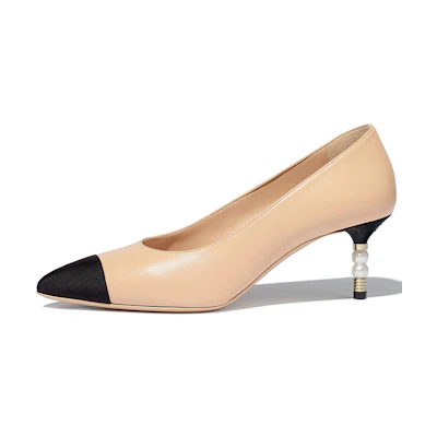 (W) Chanel Grosgrain High Heels 'Beige'