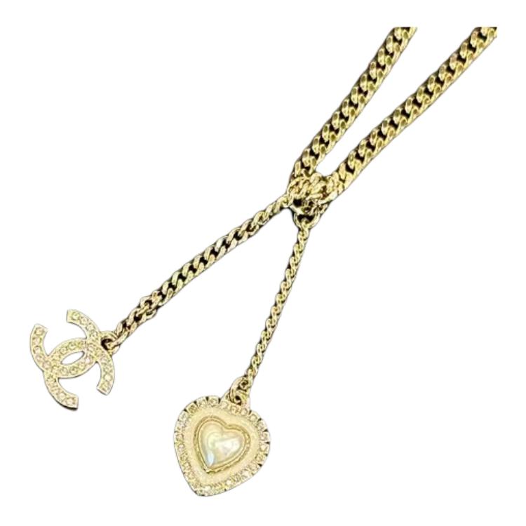 (Women) CHANEL Heart Design Gold Metal Glass Pearl Crystal Necklace for Women. ABD901-B17550-NZE20 圖 4