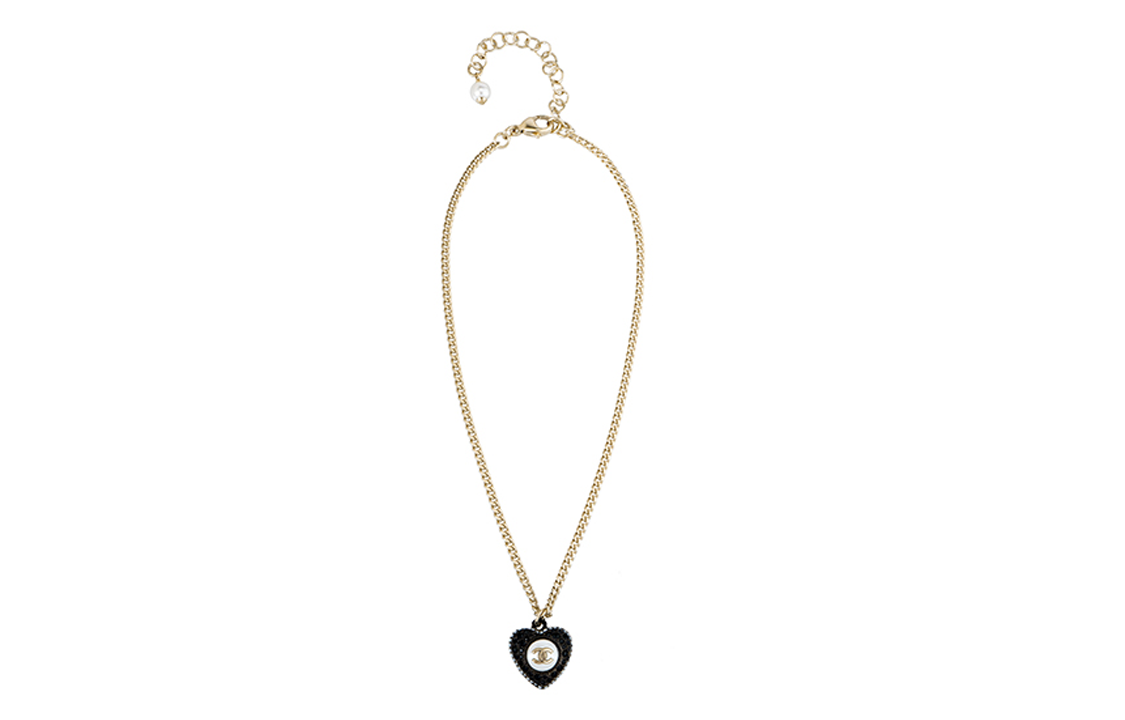 Buy (Women) CHANEL Heart Pendant Metal Rhinestone Necklace for Women AB9387-B09088-NK216