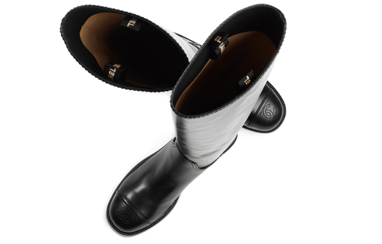(W) Chanel High-Top Boot 'Simple Black Leather' 圖 3