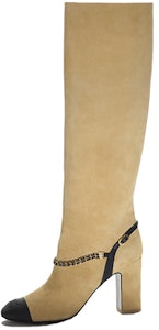 (W) シャネル ベルベット ハイカットブーツ (ベージュ) G45096-B13439-NP834 Buy (W) シャネル ベルベット ハイカットブーツ (ベージュ) G45096-B13439-NP834