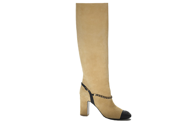 Order (W) 샤넬 베이지 벨루어 하이탑 부츠 G45096-B13439-NP834