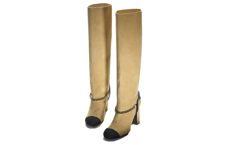 Lookbook (W) 샤넬 베이지 벨루어 하이탑 부츠 G45096-B13439-NP834