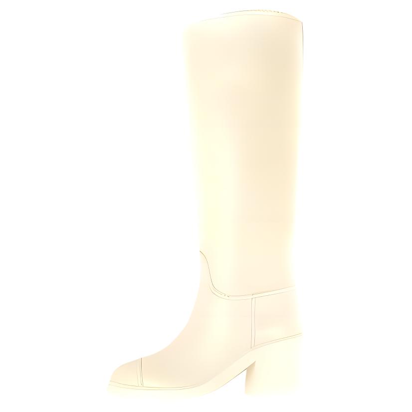 (W) Chanel High-Top Boots 'Simple Fashion White'