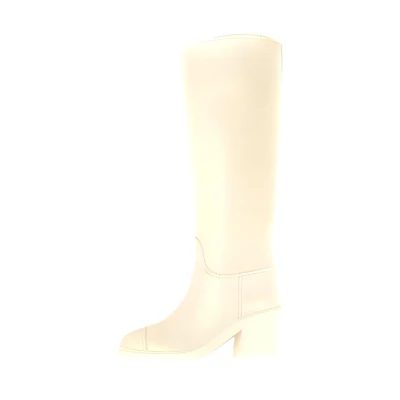 (W) Chanel High-Top Boots 'Simple Fashion White'