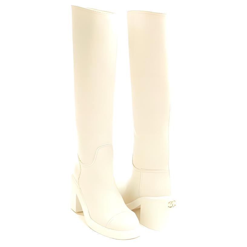 (W) Chanel High-Top Boots 'Simple Fashion White' 圖 3
