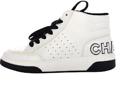 (Women) Chanel High-Top Lace-Up 'Signature Logo White' G35934-X51648-C8645 (Women) Chanel High-Top Lace-Up 'Signature Logo White' G35934-X51648-C8645