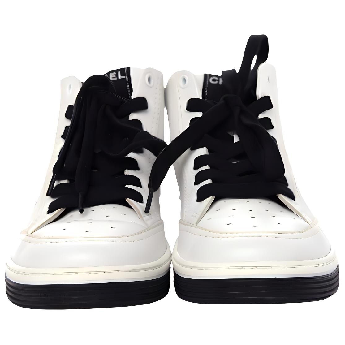 Purchase (W) 香奈儿高帮系带"标志性标志白色" G35934-X51648-C8645