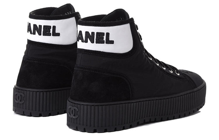 (W) Chanel High-Top Lace-Up Black 'Fashion Sneaker' 圖 3