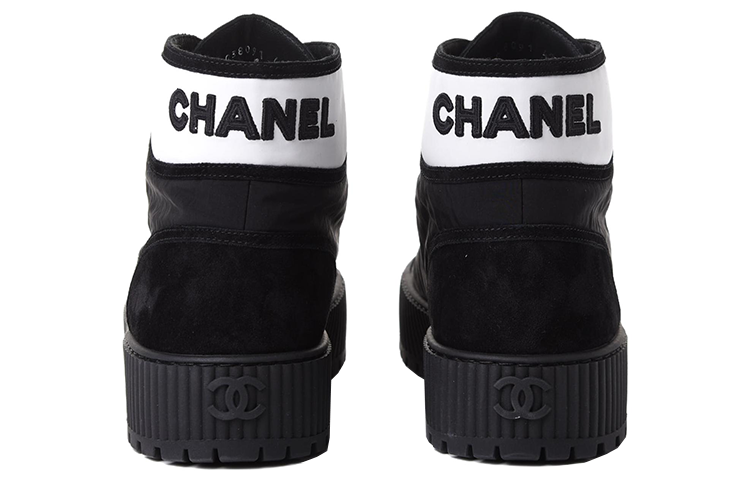 (W) Chanel High-Top Lace-Up Black 'Fashion Sneaker' 圖 5
