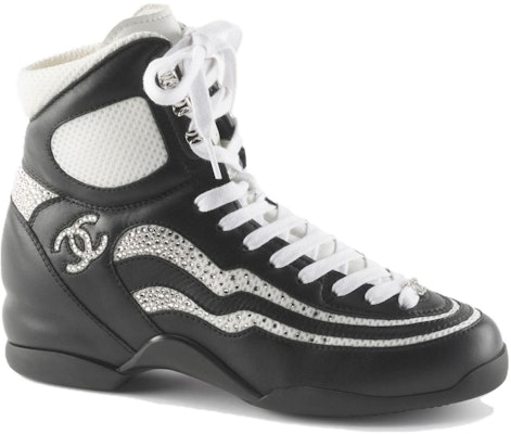 (W) シャネル ハイカット レースアップ スニーカー 黒×銀 G45220-B14084-NR452 Order (W) シャネル ハイカット レースアップ スニーカー 黒×銀 G45220-B14084-NR452