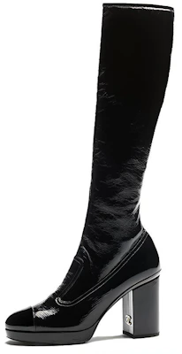 (W) Bottes Montantes Chanel en Cuir Noir. G45324-B14606-94305 Buy (W) Bottes Montantes Chanel en Cuir Noir. G45324-B14606-94305