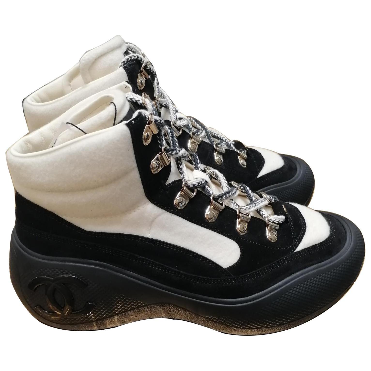 (W) Chanel High-Top Sneaker 'Ivory White and Black' 圖 2