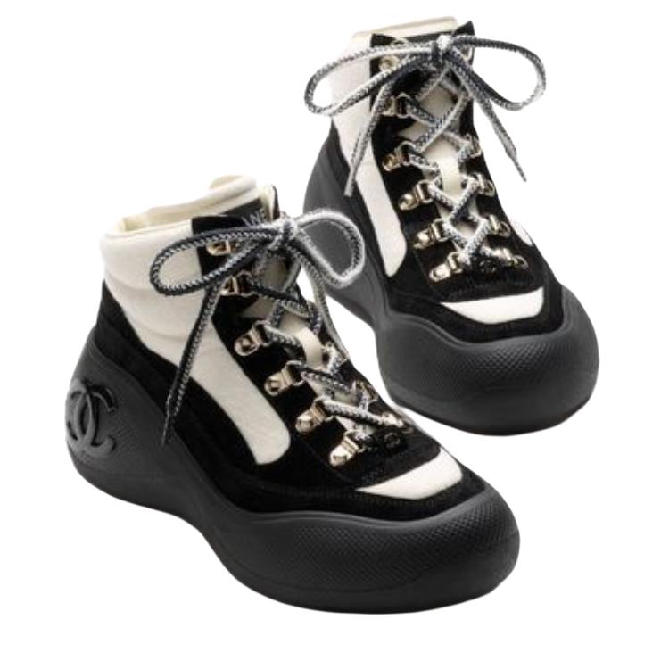 (W) Chanel High-Top Sneaker 'Ivory White and Black' 圖 3