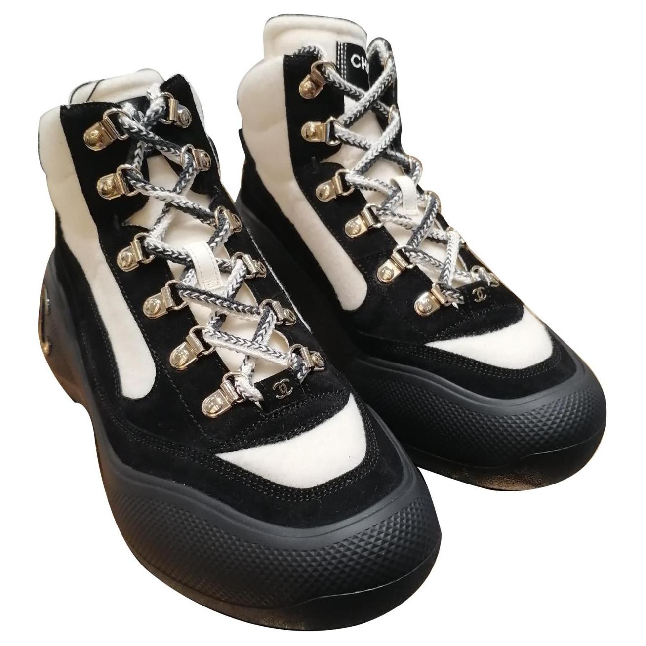 (W) Chanel High-Top Sneaker 'Ivory White and Black' 圖 4